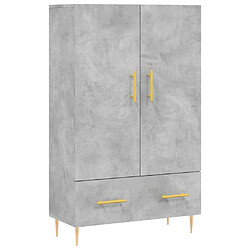 Maison Chic Buffet,Meuble de Rangement,commode pour salon,Cuisine gris béton 69,5x31x115 cm bois d'ingénierie -MN73833