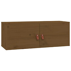 vidaXL Armoire murale Marron miel 80x30x30 cm Bois de pin massif