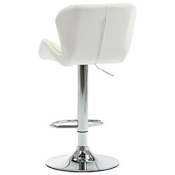 vidaXL Tabouret de bar Crème Similicuir pas cher