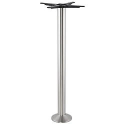 Alterego Pied de table 'PIKET' 110 cm en métal brossé à base ronde