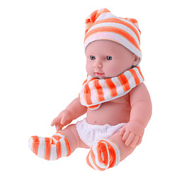 30cm vinyle bébé nouveau-né poupée enfants dormir jouet pratique parenting jouet orange