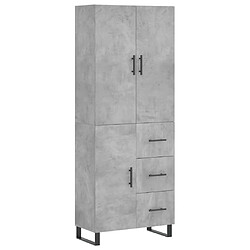 Maison Chic Buffet,Meuble de Rangement,commode pour salon,Cuisine Gris béton 69,5x34x180 cm Bois d'ingénierie -MN27484