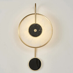 Universal Lampe murale ronde en marbre, LED5W Or Clair Or