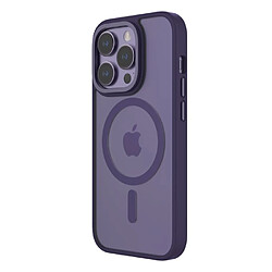 QDOS Coque pour iPhone 14 Pro Hybrid Soft avec Snap Compatible MagSafe Violet