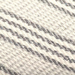 vidaXL Couverture coton à rayures 160x210 cm Gris et Blanc pas cher