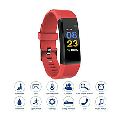 XCSOURCE 115plus Fitness Tracker Smart Bracelet Bluetooth Couleur Affichage Sport Montre Rouge AC1424