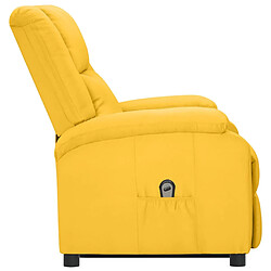 Avis vidaXL Fauteuil jaune tissu