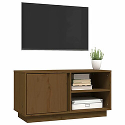 Acheter Maison Chic Meuble TV scandinave - Banc TV pour salon Marron miel 80x35x40,5 cm Bois de pin massif -MN49076