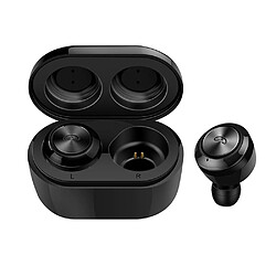 Justgreenbox Écouteurs TWS BT 5.0 Mini écouteurs intra-auriculaires stéréo sans fil, Noir pas cher