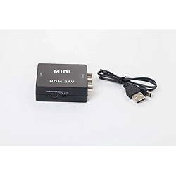 vhbw Adaptateur HDMI vers cinch, 3RCA AV convertisseur audio et vidéo noir