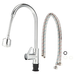 ComfortXL Robinet de cuisine g1/2 kit en acier inoxydable 304 robinet d'eau chaude et froide 