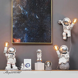 Avis Universal Lampe de bureau moderne astronaute art deco table lumineuse en résine chambre idee salon grenier deco espace homme bureau lampe led (batterie or)