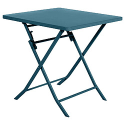 Hesperide Table de jardin pliable carrée Greensboro - 2 Places - Bleu canard