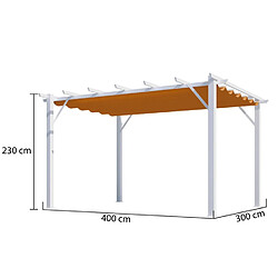 Avis Pergola aluminium 12 m2 blanc - per 4030 wr - HABRITA