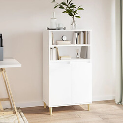 Maison Chic Commode Buffet - Meuble de rangement haut Blanc 60x36x110 cm Bois d'ingénierie -GKD15558