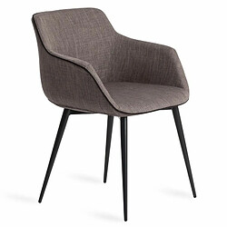 Angel Cerda Fauteuil en tissu et acier noir