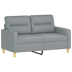 Avis Maison Chic Ensemble de canapés 2 pcs avec coussins, Canapé droit Sofa pour Salon Gris clair Tissu -GKD308453