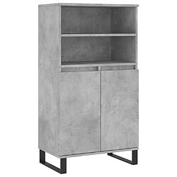 Maison Chic Buffet,Meuble de Rangement,commode pour salon,Cuisine Gris béton 60x36x110 cm Bois d'ingénierie -MN88747