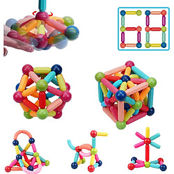 koticidsin Jeu de Construction Magnétique, 68 PCS, Bâtons Magnétiques de Construction, Jeux Educatifs Enfant 