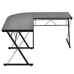 Helloshop26 Bureau d'ordinateur en forme de L détachable à angle réversible 150x150x76cm noir 20_0004835