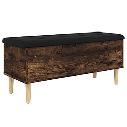 Maison Chic Banc de rangement | Meuble de rangement d'Entrée | Coffres d'Intérieur chêne fumé 102x42x46 cm bois d'ingénierie -MN25052