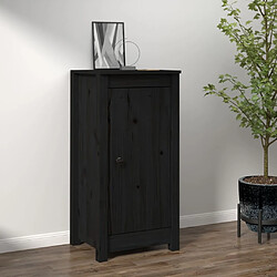 vidaXL Buffet noir 39x35x80 cm bois massif de pin