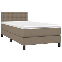 Avis Sommier à lattes LED,Cadre à lattes de lit avec matelas pour Adulte Taupe 90x190 cm Tissu -MN92719