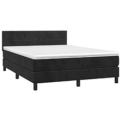 Avis vidaXL Sommier à lattes de lit avec matelas et LED Noir 140x190 cm