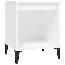 Maison Chic Table de chevet,Table de nuit,Table d'appoint pour salon Blanc 40x35x50 cm -MN35981