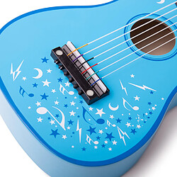 Tidlo Guitare bleue en bois pour enfants