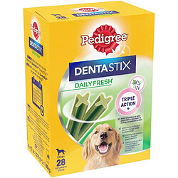 Pedigree Dentastix Fresh - Friandises pour Grand Chien, 112 Bâtonnets à Mâcher pour L'hygiène Bucco-Dentaire (16 Sachets de 7 Sticks)