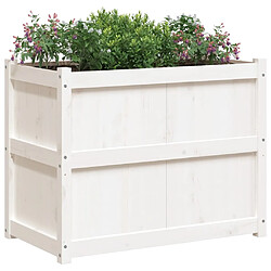 Acheter Maison Chic Jardinière,Bac à fleurs - pot de fleur blanc 90x50x70 cm bois de pin massif -GKD23822