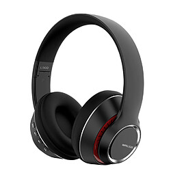 General Casque Bluetooth sans fil, pliable sur l'oreille avec microphone, casque stéréo à basses profondes avec cache-oreilles doux à mémoire de forme pour iPhone/Android téléphone portable/PC(noir)