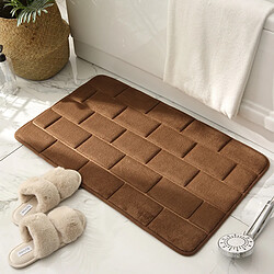 LUUCOZK Tapis de bain antidérapants absorbants à séchage rapide pour salle de bainTapis-café-50 x80CM 