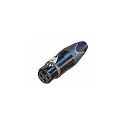 Fiche connecteur XLR 3 broches Femelle noir - Neutrik NC3FXX-BAG 