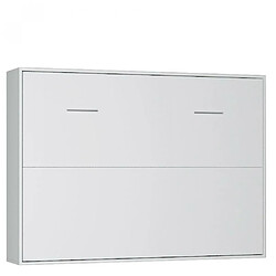 Inside 75 Armoire lit horizontale escamotable STRADA-V2 blanc mat couchage 160*200 cm. 