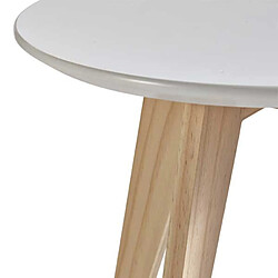 Avis Dansmamaison Table d'appoint en bois Naturel et Blanc - NICE