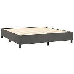 Acheter vidaXL Sommier à lattes de lit et matelas et LED Gris foncé 160x200 cm