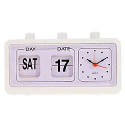 mode rétro flip clock digtal flip jour date affichage heure horloge blanc