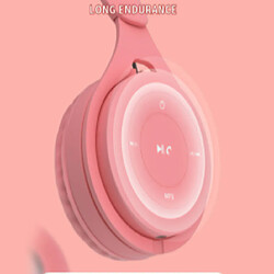 Acheter Universal Écouteurs de jeux Bluetooth rose nouveau casque stéréo casque filaire avec microphone casque pliable support carte TF pour MP3 PC téléphone mobile | Écouteurs Bluetooth