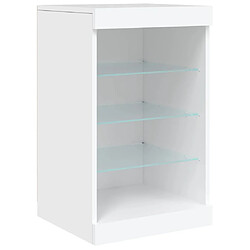 Avis Maison Chic Commode Buffet - Meuble de rangement avec lumières LED blanc 41x37x67 cm -GKD55152