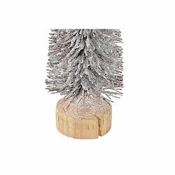 Sapin de Noël DKD Home Decor Bois Fibres de coco Enneigé (7 x 7 x 21 cm)