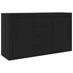 vidaXL Buffet Noir 120x36x69 cm Bois d’ingénierie