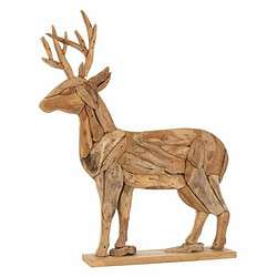 Paris Prix Statuette Déco Cerf en Bois 66cm Naturel