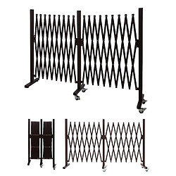 Mendler Barrière de sécurité HWC-B34, barrière de séparation en ciseaux, marron ~ hauteur 109cm, largeur 60-530cm 