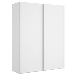 MIRAKEMUEBLE Armoire 2 portes coulissantes 150 cm Slide - Blanc brillant Brillance