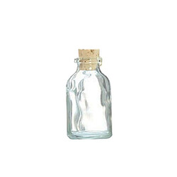 Graines Creatives Mini bouteille en verre 6 cm avec bouchon liège