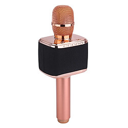 Acheter Wewoo Micro sans fil pour ordinateur portable, PC, haut-parleur, casque, iPad, iPhone, Galaxy, Huawei, Xiaomi, LG, HTC et autres téléphones intellig Double haut-parleurs KTV haute qualité sonore de poche Karaoke enregistrement Bluetooth sans microphone à conden