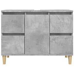 Acheter vidaXL Meuble d'évier gris béton 80x33x60 cm bois d'ingénierie