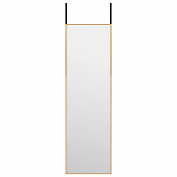 vidaXL Miroir de porte Doré 30x100 cm Verre et aluminium